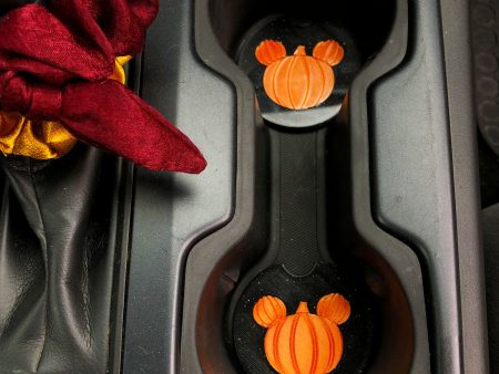 Pumpkin Mouse Car Coasters - Set of 2 - Clearance Sale