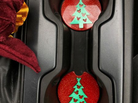 Christmas Tree Car Coasters - Set of 2 - CLEARANCE on Sale