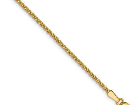 1.4mm, 14k Yellow Gold Diamond Cut Solid Spiga Chain Bracelet Supply