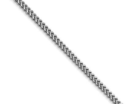 1.5mm, 14k White Gold, Solid Franco Chain Necklace Hot on Sale