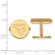 14k Gold Plated Silver West Virginia Univ. Cuff Links For Discount