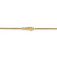 1mm 14k Yellow Gold Solid Square Wheat Chain Necklace Supply