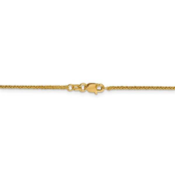 1mm 14k Yellow Gold Solid Square Wheat Chain Necklace Supply