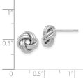 9.5mm (3 8 Inch) 14k White Gold Polished Love Knot Post Earrings Sale