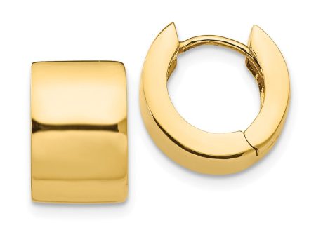 Hinged Huggie Round Hoop Earrings in 14k Yellow Gold, 13mm (1 2 Inch) on Sale