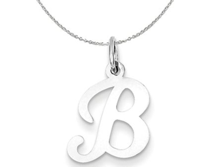 Sterling Silver, Sophia Collection, Small Script Initial B Necklace For Discount