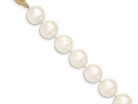 11-12mm, White FW Cultured Pearl & 14k Yellow Gold Clasp Necklace Fashion