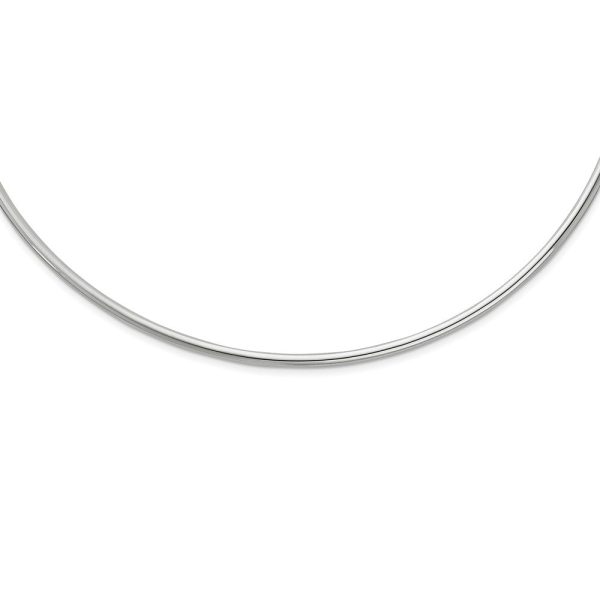 3mm Sterling Silver Torque Collar Necklace, 14 Inch For Cheap