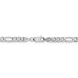 4.5mm, 14k White Gold, Flat Figaro Chain Bracelet Hot on Sale