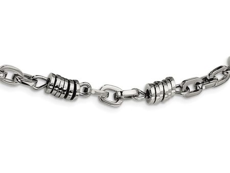 Men s Stainless Steel 6mm Disk Link Chain Necklace, 20 Inch Sale