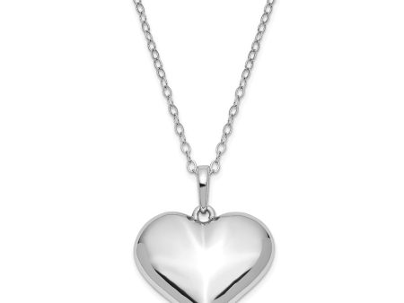 Sterling Silver Without You Polished Heart Ash Holder Necklace, 18in Online now