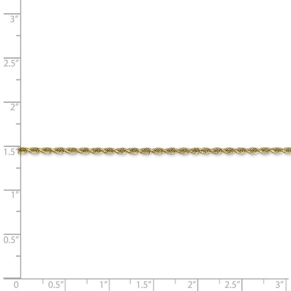 2mm 10k Yellow Gold D C Quadruple Rope Chain Bracelet on Sale