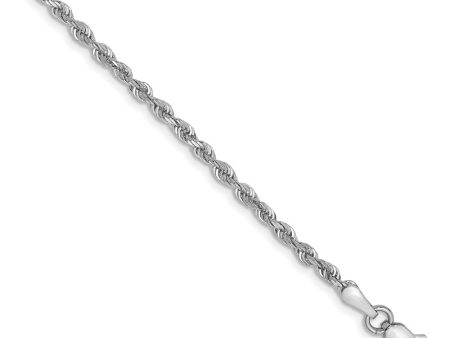 2.25mm, 14k White Gold D C Quadruple Rope Chain Anklet or Bracelet Online Sale