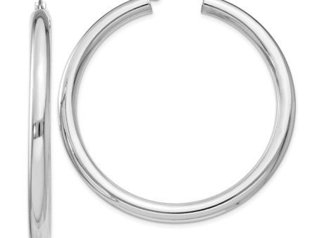 4mm, Sterling Silver, Large Round Hoop Earrings - 50mm (1 7 8 Inch) Online Hot Sale