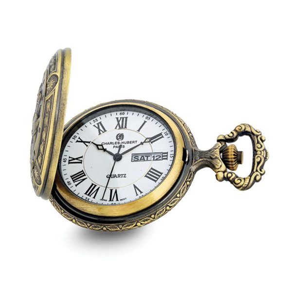 Charles Hubert 2-tone Antique Finish 3 Horses Pocket Watch Online