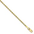 2mm 10k Yellow Gold D C Quadruple Rope Chain Bracelet on Sale