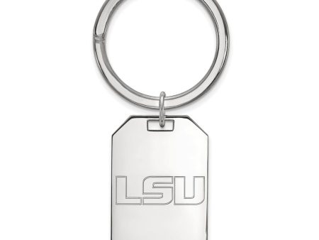 Sterling Silver Louisiana State Key Chain Fashion