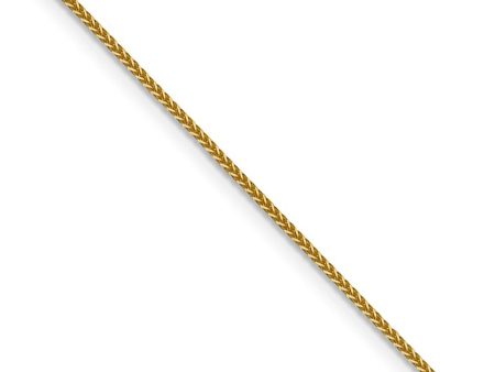 1mm 14k Yellow Gold Solid Square Wheat Chain Necklace Supply