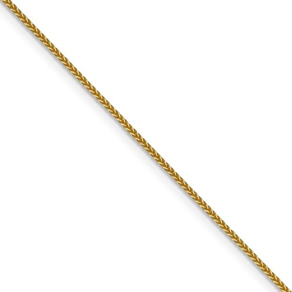 1mm 14k Yellow Gold Solid Square Wheat Chain Necklace Supply