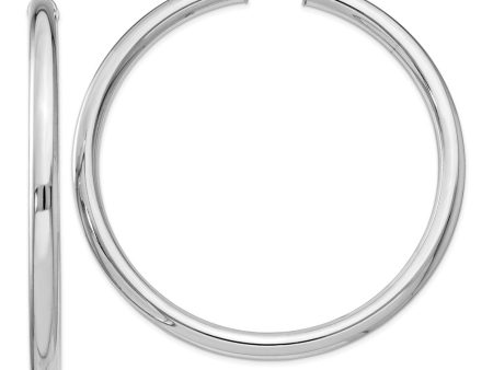 5mm Sterling Silver, Extra Large Round Hoop Earrings, 70mm (2 3 4 In) Online Hot Sale