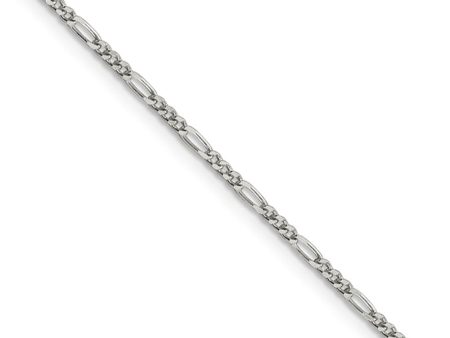 Sterling Silver 1.75mm Solid Figaro Chain Anklet Online now