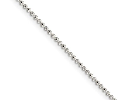 1.5mm Sterling Silver, Solid Beaded Chain Necklace Online