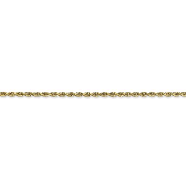 2mm 10k Yellow Gold D C Quadruple Rope Chain Bracelet on Sale