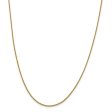 1mm 14k Yellow Gold Solid Square Wheat Chain Necklace Supply