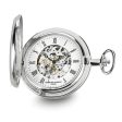 Charles Hubert Chrome-Finish Skeleton Dial Pocket Watch Online