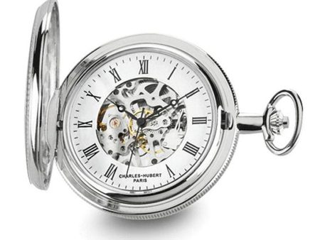 Charles Hubert Chrome-Finish Skeleton Dial Pocket Watch Online