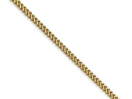 1.5mm 10k Yellow Gold Solid Franco Chain Necklace Cheap