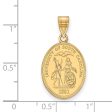 14k Gold Plated Silver South Carolina Large Crest Pendant Fashion