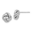 9.5mm (3 8 Inch) 14k White Gold Polished Love Knot Post Earrings Sale