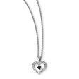 1 6 Cttw White & Black Diamond 13mm Heart Necklace in Sterling Silver on Sale