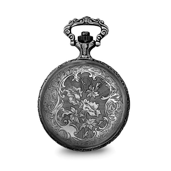 Charles Hubert Antique Chrome & Satin Eagle Medallion Pocket Watch Cheap