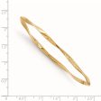 3mm 14k Yellow Gold Twisted Slip-on Bangle Bracelet Sale