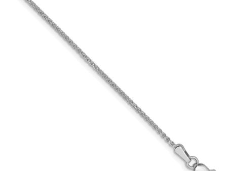 1.2mm, 14k White Gold, Diamond Cut Solid Spiga Chain Bracelet Hot on Sale