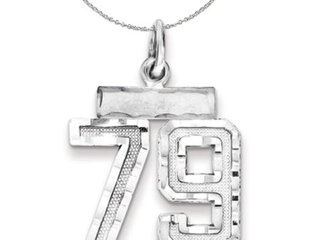 Sterling Silver, Varsity Collection, Small D C Number 79 Necklace Supply