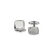 Men s Stainless Steel Polished Square Step Edge Cuff Links Supply