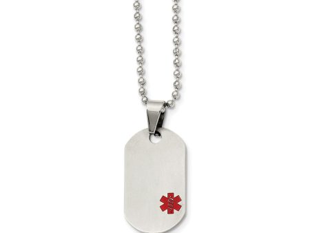 Titanium Medical Dog Tag on Stainless Steel Necklace 20 Inch Online