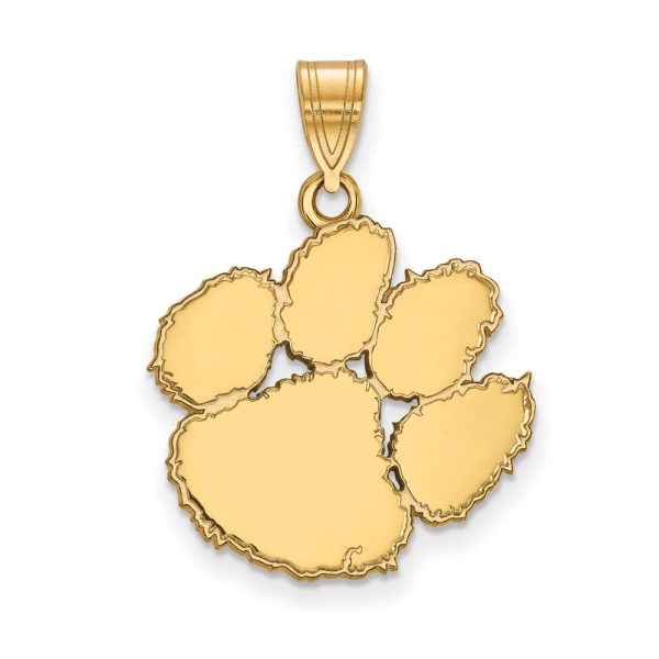 14k Gold Plated Silver Clemson U Large Pendant Online Sale