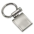 Men s Stainless Steel Brushed and Polished Rectangular Key Chain For Discount