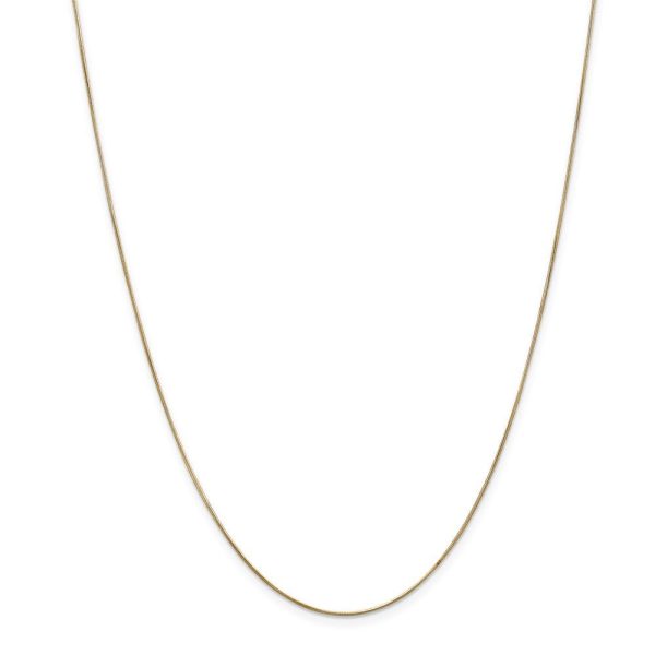 0.65mm, 14k Yellow Gold, Round Snake Chain Necklace Cheap