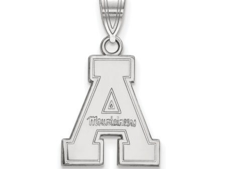 Sterling Silver Appalachian State Medium  A  Pendant Online now