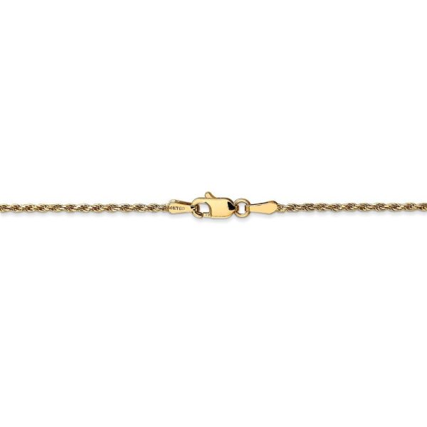 1.3mm, 14k Yellow Gold, Diamond Cut Rope Chain Anklet or Bracelet Online Sale