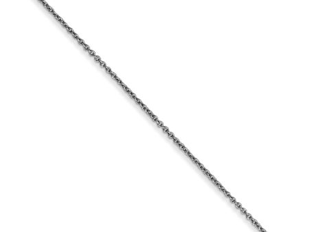 0.75mm, 14k White Gold, Cable Chain Necklace Discount