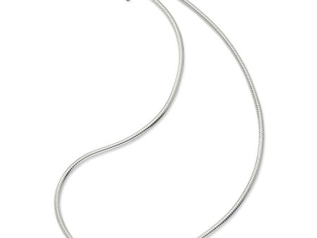 18 Inch Artisan Snake 3mm Necklace for Charms in Silver for 4mm Charms For Sale