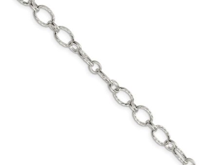 Women s 6mm, Sterling Silver Fancy Solid Rolo Chain Necklace For Discount