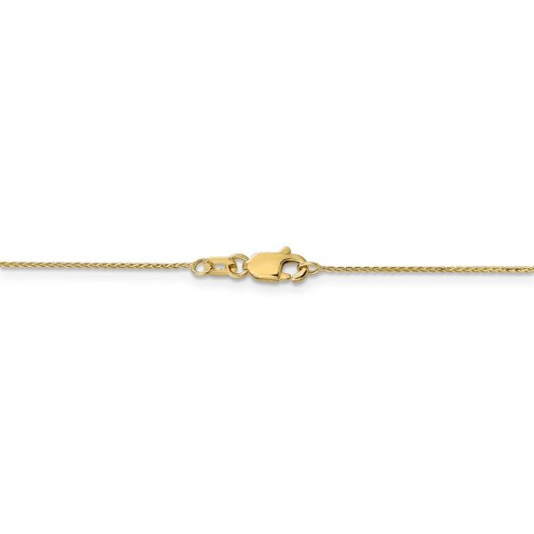 0.65mm 10k Yellow Gold Diamond Cut Wheat Chain Necklace Online Sale