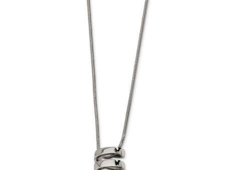 Women s Stainless Steel Spiral Necklace on Sale